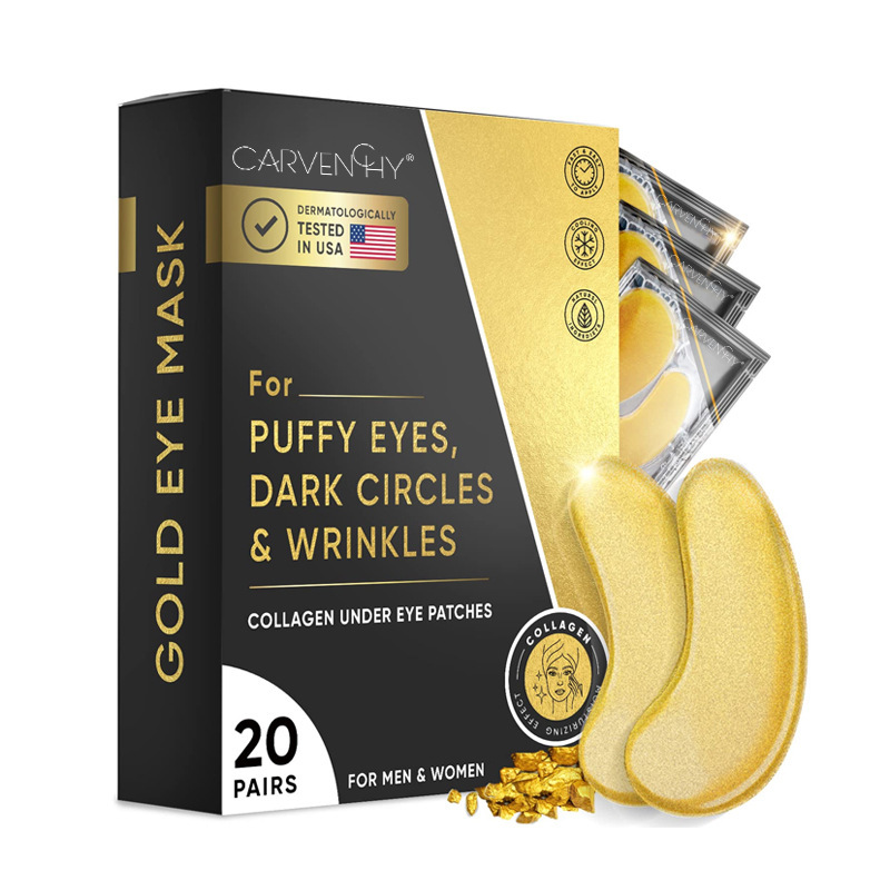 24K Gold Under-Eye Mask – Anti-Puffiness & Wrinkle Care + FREE Water Bottle - Image 8