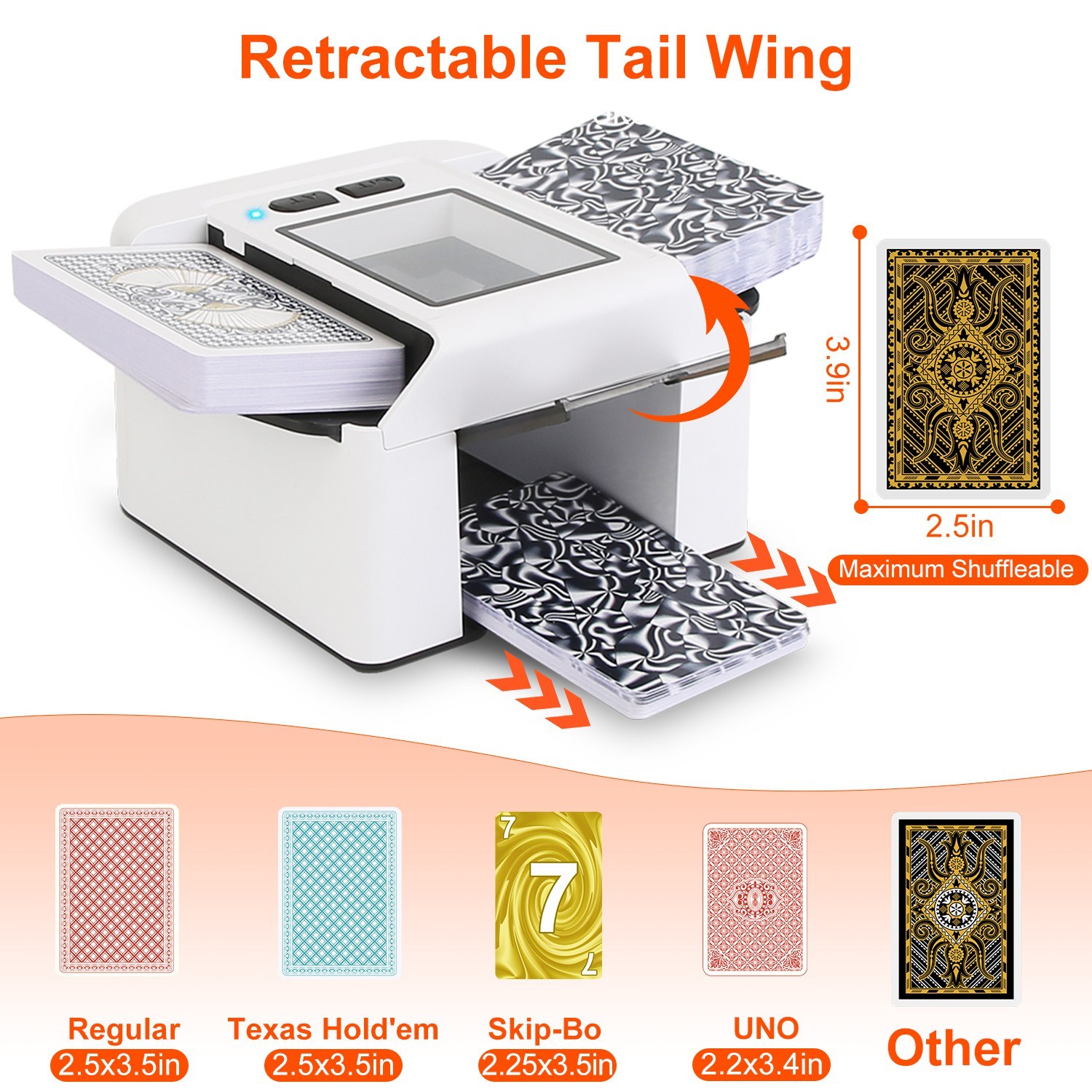 Rechargeable Automatic Card Shuffler – 2 Deck Electric Shuffling Machine for Poker, UNO, Blackjack & Casino Games - Image 8