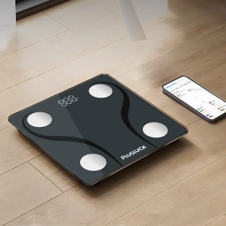 Smart Bluetooth Body Composition Scale – Weight, BMI, Body Fat Analyzer w/ App (iOS/Android)
