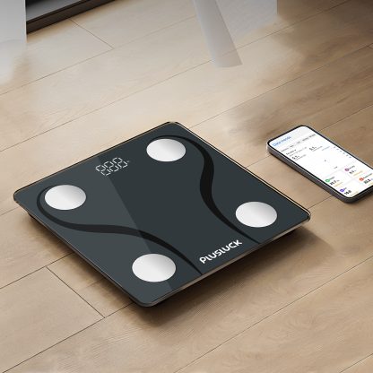 Smart Bluetooth Body Composition Scale – Weight, BMI, Body Fat Analyzer w/ App (iOS/Android)