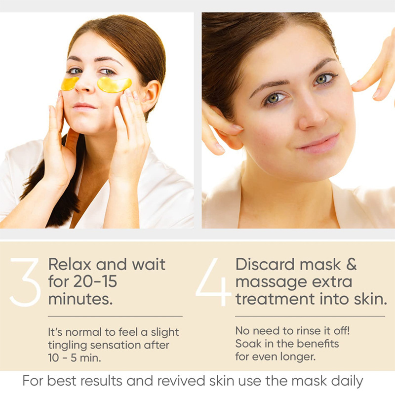 24K Gold Under-Eye Mask – Anti-Puffiness & Wrinkle Care + FREE Water Bottle - Image 7