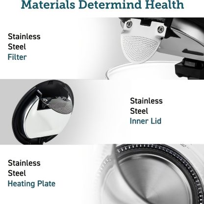 1.7L Electric Glass Kettle – Fast Boil, Stainless Steel Filter, 1200W - Image 4