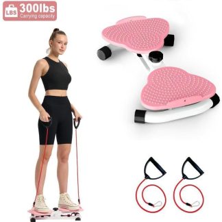 Slim Twist Waist Fitness Board with Resistance Bands – 300lbs Capacity