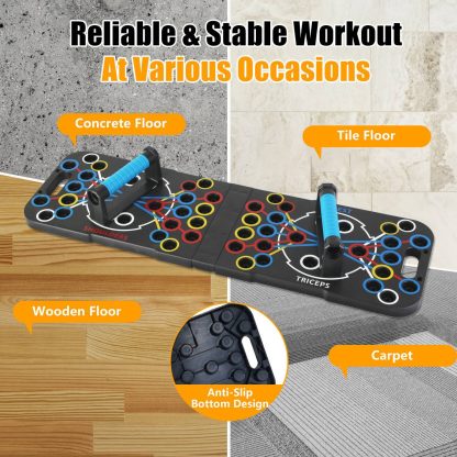 14-in-1 Foldable Push-Up Board Kit (Bands + Handles) – 300-lb Capacity - Image 3
