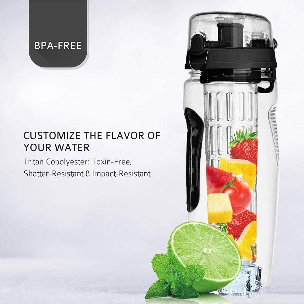 32Oz Fruit Infusing Infuser Water Bottle Water Fruit Bottle BPA Free Plastic Sport Fruit Infuser Water Bottles With Infuser Juice Shaker Drink Bottle Of Water - Image 5
