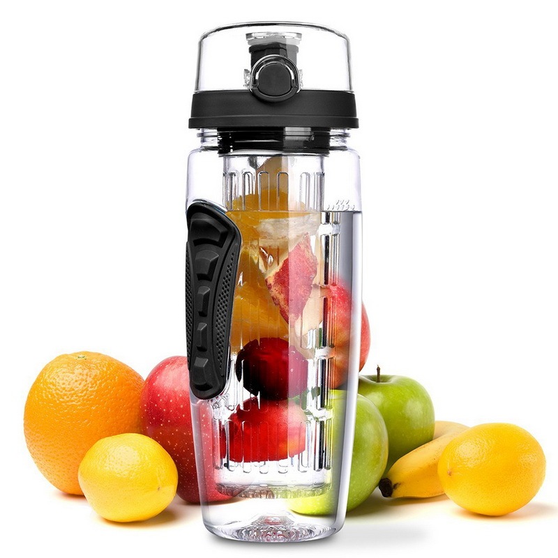 32Oz Fruit Infusing Infuser Water Bottle Water Fruit Bottle BPA Free Plastic Sport Fruit Infuser Water Bottles With Infuser Juice Shaker Drink Bottle Of Water - Image 4
