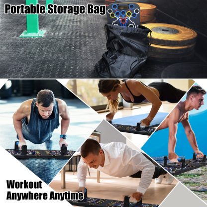 14-in-1 Foldable Push-Up Board Kit (Bands + Handles) – 300-lb Capacity - Image 4