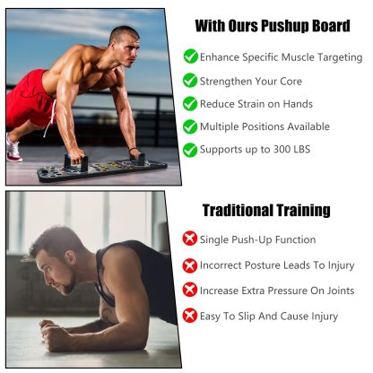 14-in-1 Foldable Push-Up Board Kit (Bands + Handles) – 300-lb Capacity - Image 2