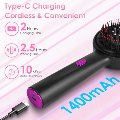 3-in-1 Red Light Scalp Massager Brush - Image 9